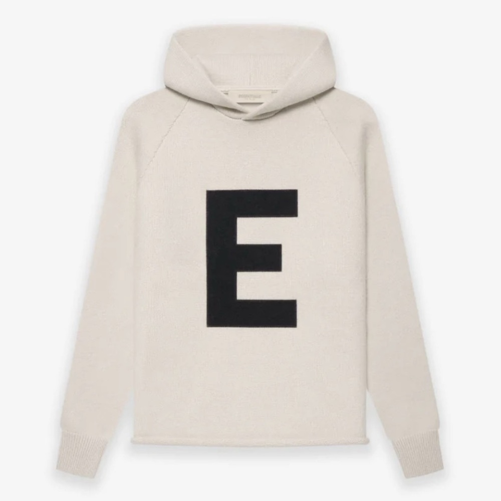 NWT | Unisex Essentials FEAR OF GOD Wheat Big E Knit Hoodie